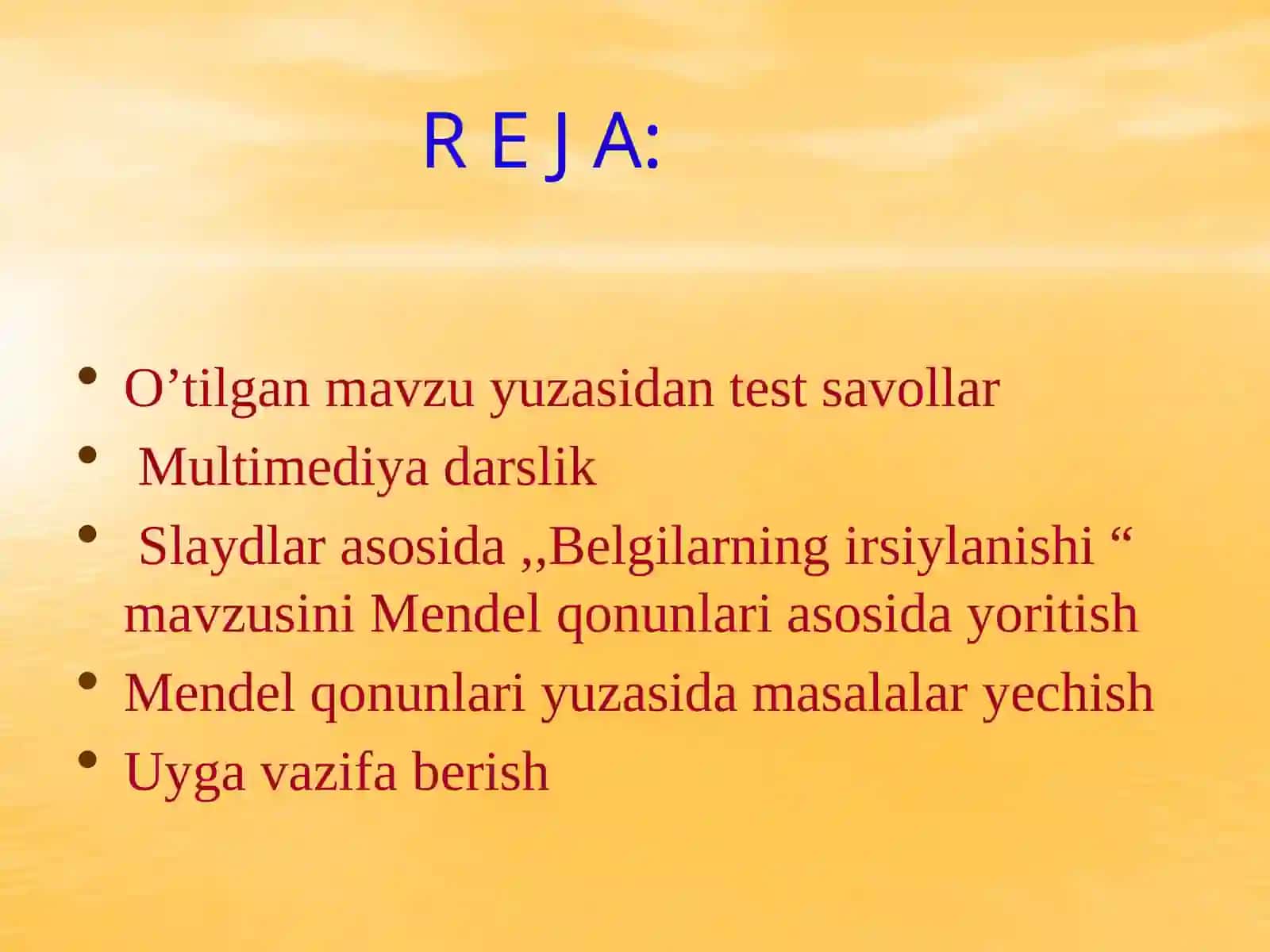 "9-sinf biologiya darslarida’’Belgilarning irsiylanishi’’ mavzusini o’qitishda media manbalardan foydalanish" 3