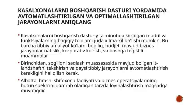 Kasalxonalarni boshqarish dasturi 3