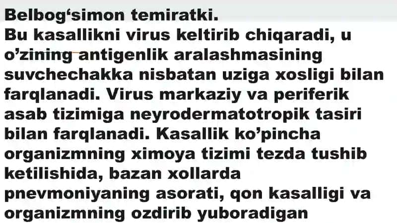 Virus kasalliklarini OBShQda 3