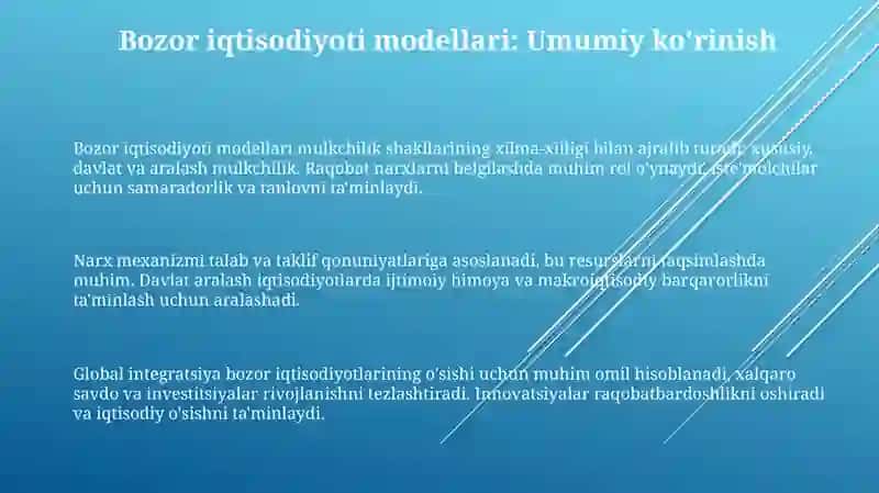 Bozor iqtisodiyoti modellari 3