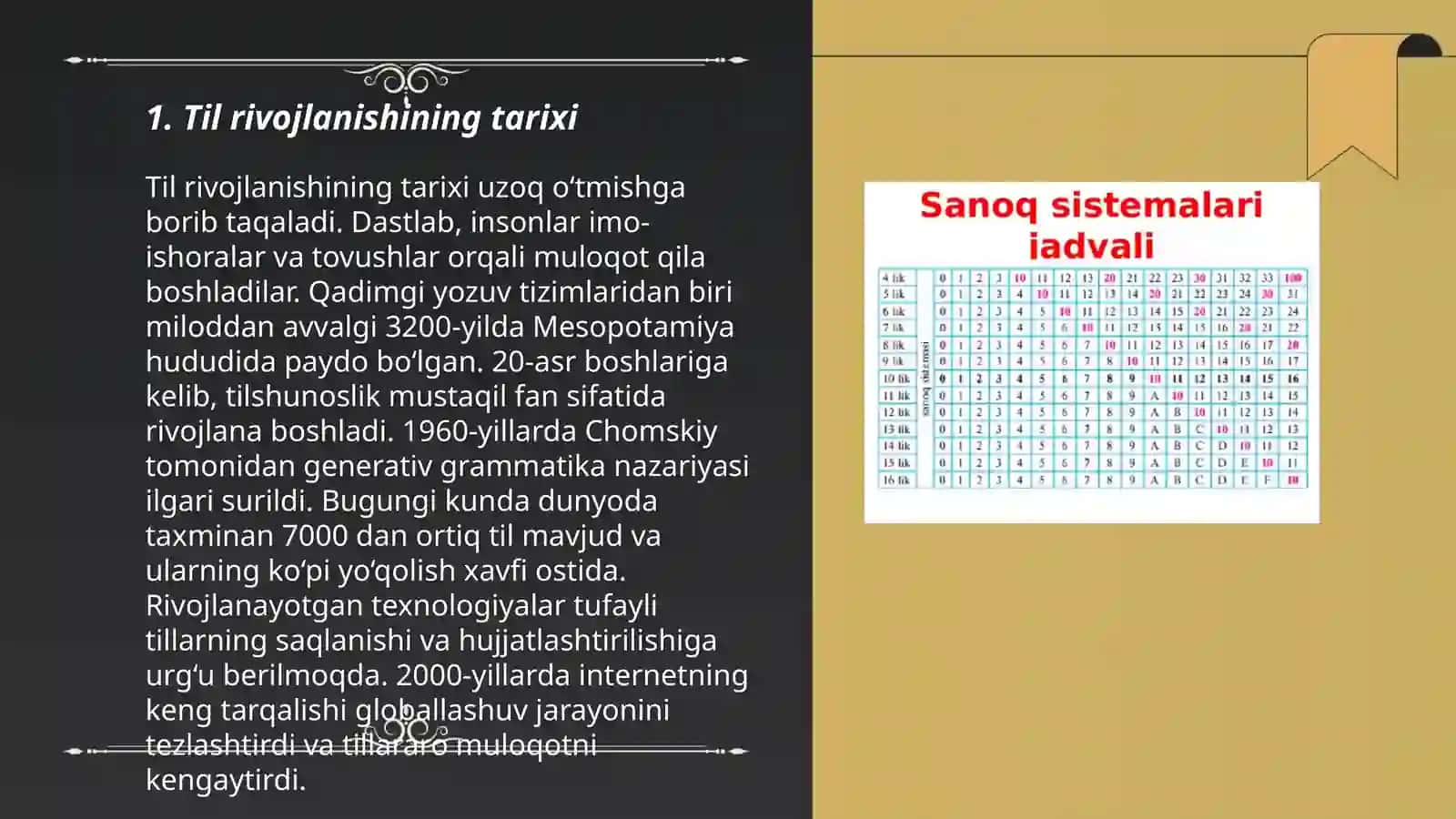 Til va yozuv mosasalari 3