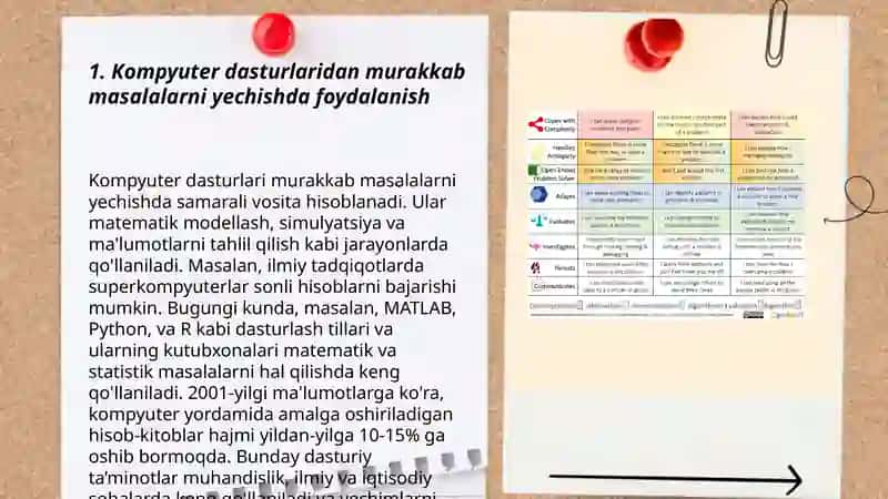 murakkab masalalarni yechishni õrgatishda axborot texnologiyalarida foydalanishni õrgatish 3