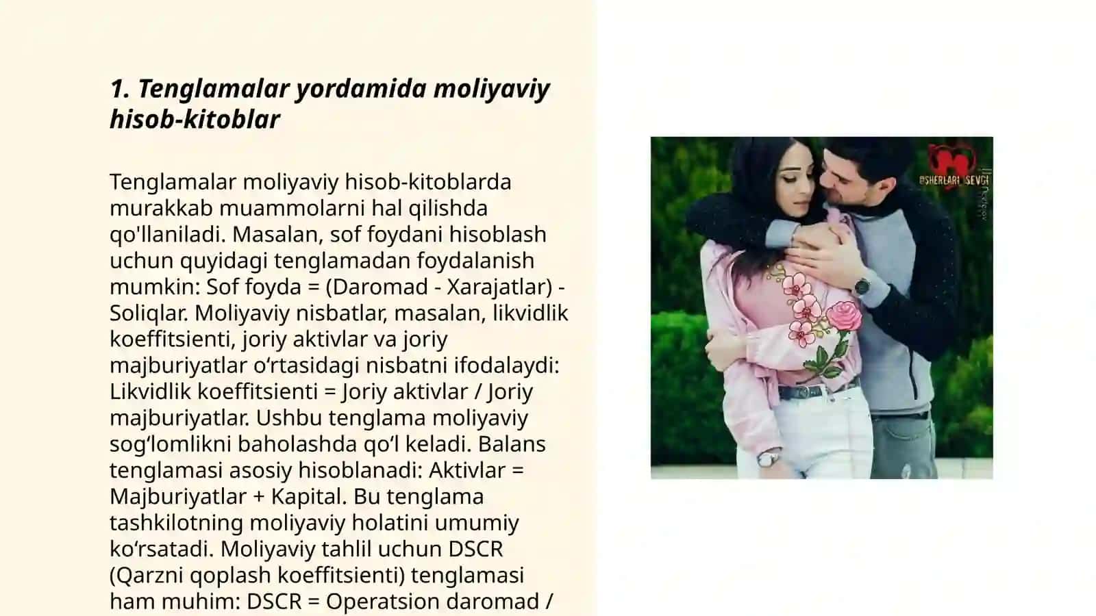 Tenglamalar yordamida moliyaviy hisob-kitoblar 3