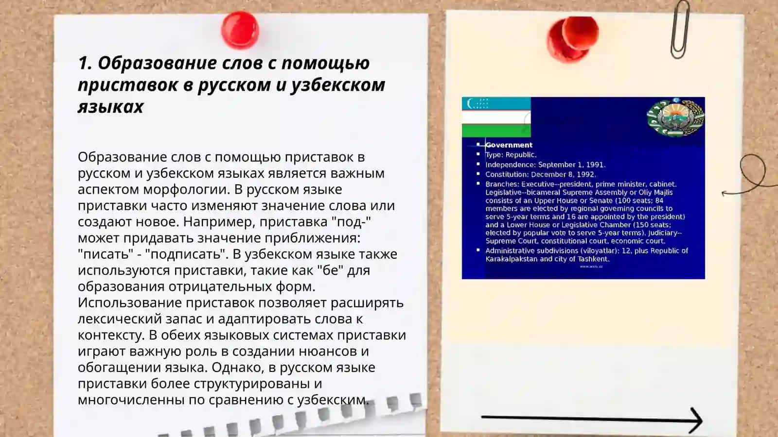 Образование слов с помощью приставок в русском и узбекском языках 3