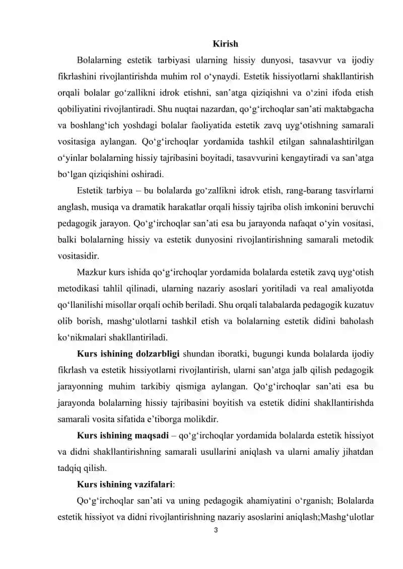 Qoʻgʻirchoqlar yordamida estetik zavq uygʻotish 3