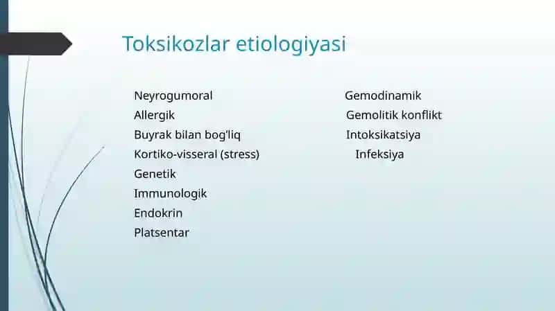 Homiladorlar ko’ngil aynish va qusishi. Etiologiyasi,tasnifi,klinikasi,davolash. 3