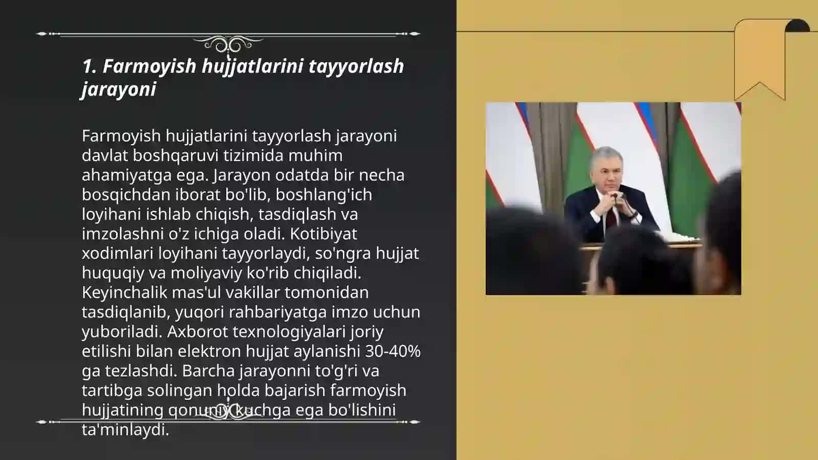 Farmoyish hujjatlari ustida ishlash 3