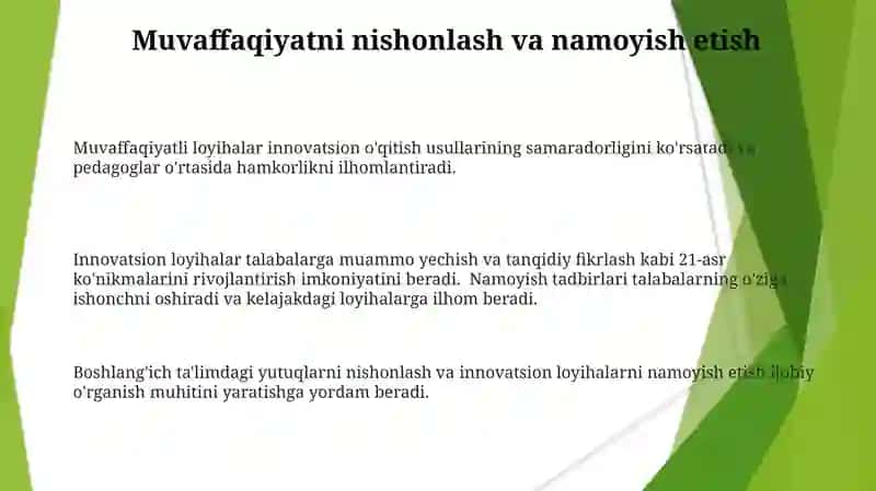 Boshlanģich ta limda innovatsion loyihalar yaratish 3
