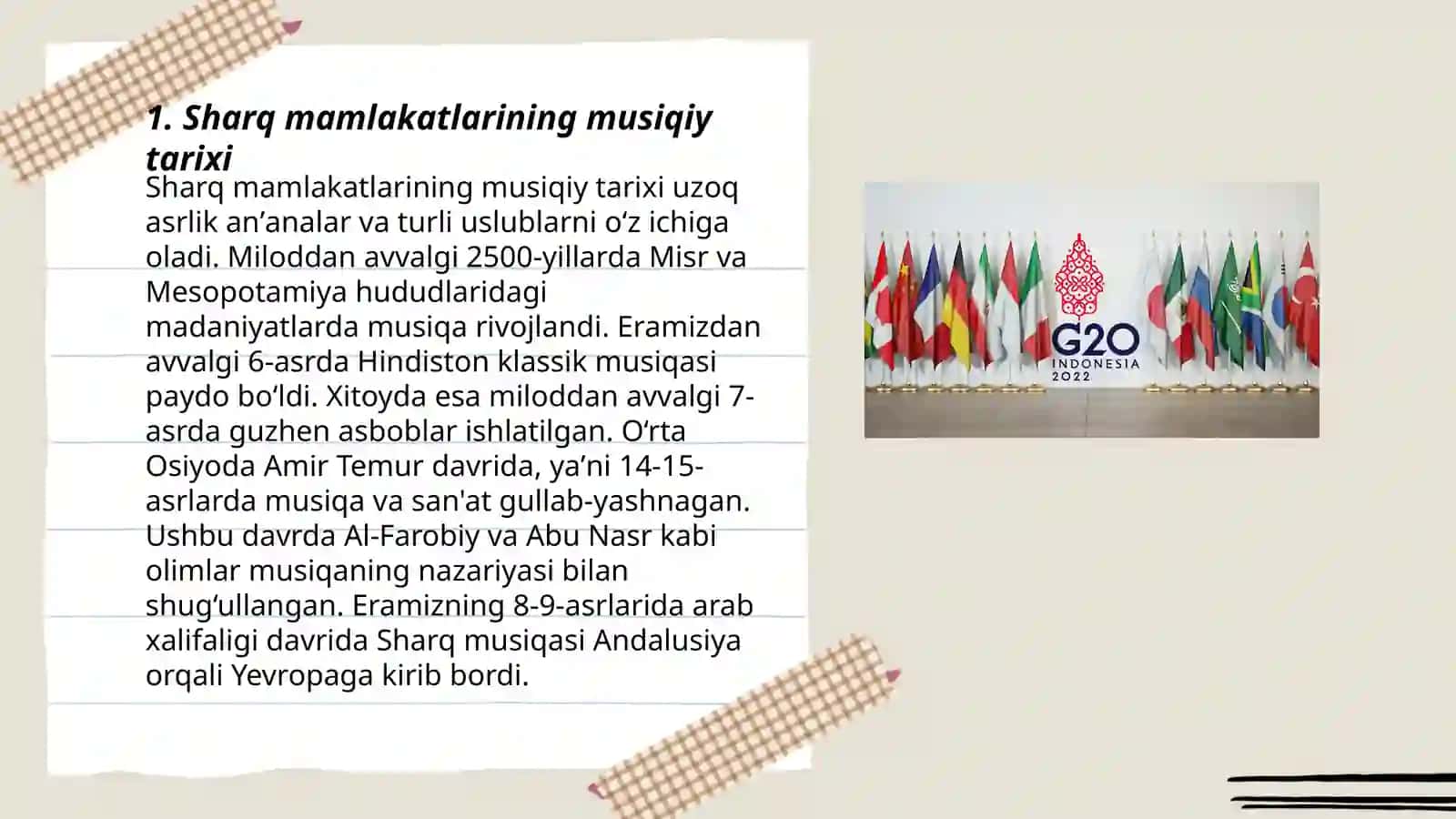 Sharq mamlakatlari musiqasi va madaniyatini yoritib berish 3