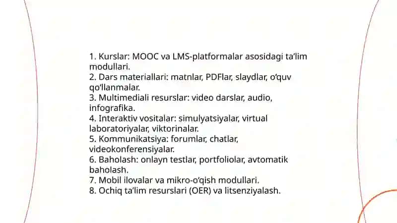 Online ta'lim resurslari va ularni tahlil qilish 3