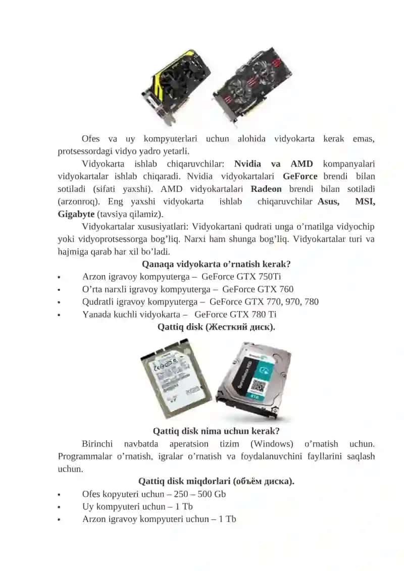 Kompyuter tizimining umumiy tarkibini tashkillashtirish 3