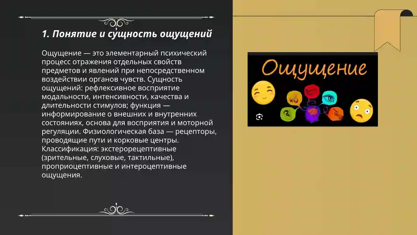 Общие представления о ощущениях 3