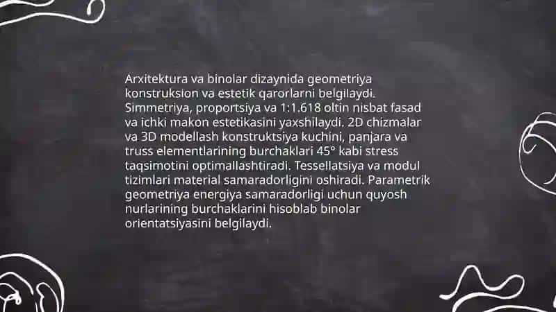 Geometriyaning hayotga tatbiqlari 3