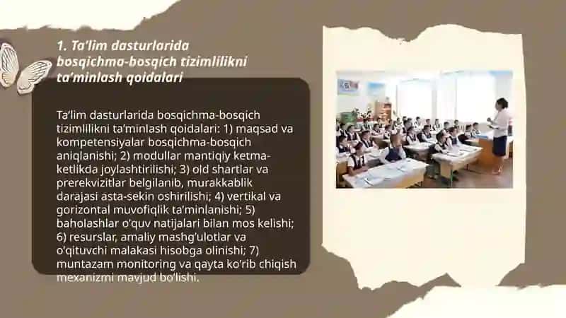 Taʼlimning tizimlilik va izchillik prinsiplarini amalga oshirish qoidalari 3