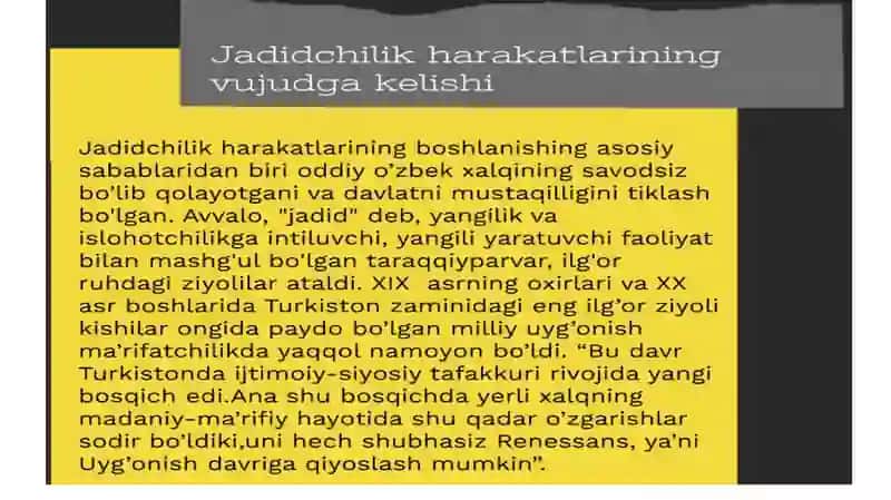 O’rta Osiyoda yetakchilar va ziyolilar shaxsiyatlari shakllanishi (XIX – XX asrlar) 3