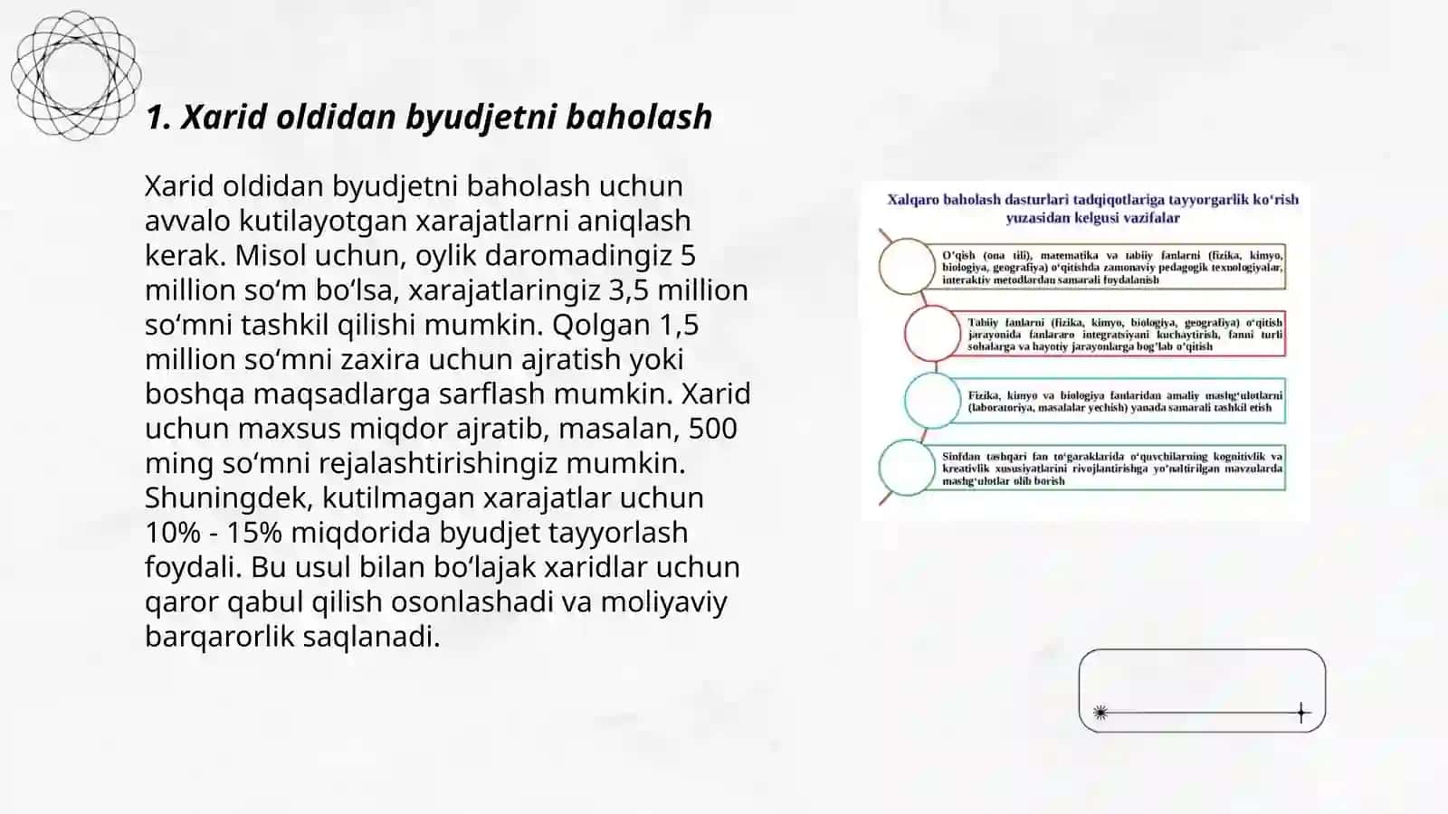 Xarid oldidan variantlarni baholash 3