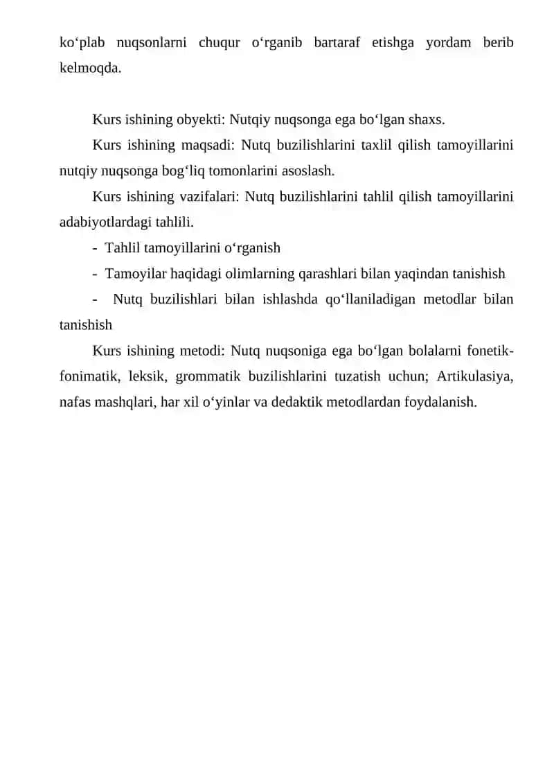 Nutq buzilishlarini bartaraf etish tasnifi 3