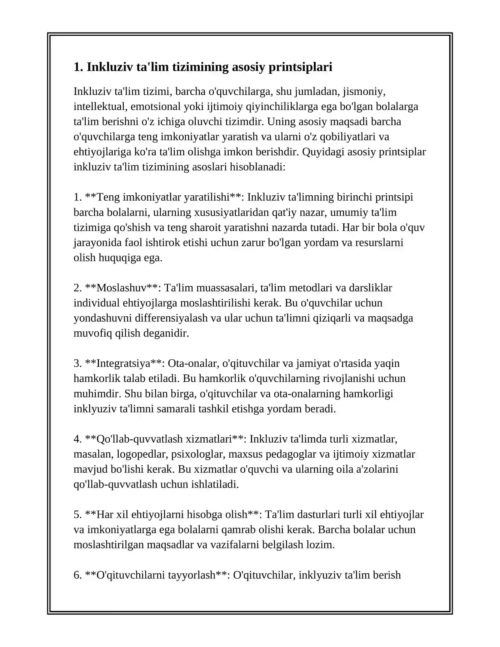 INKULIZIF TALIM TIZIMIDA FAOLIYAT KORSATUVCHI RESURS ÒQITUVCHINING MASAD VA VAZIFALARI 3