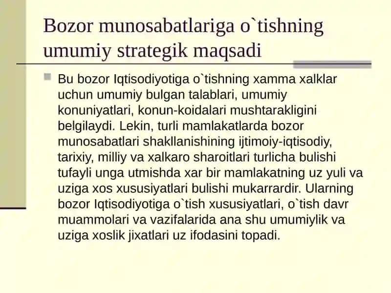 Bozor munosabatlariga o'tishda agrar islohlar va ularning yo'nalishlari 3