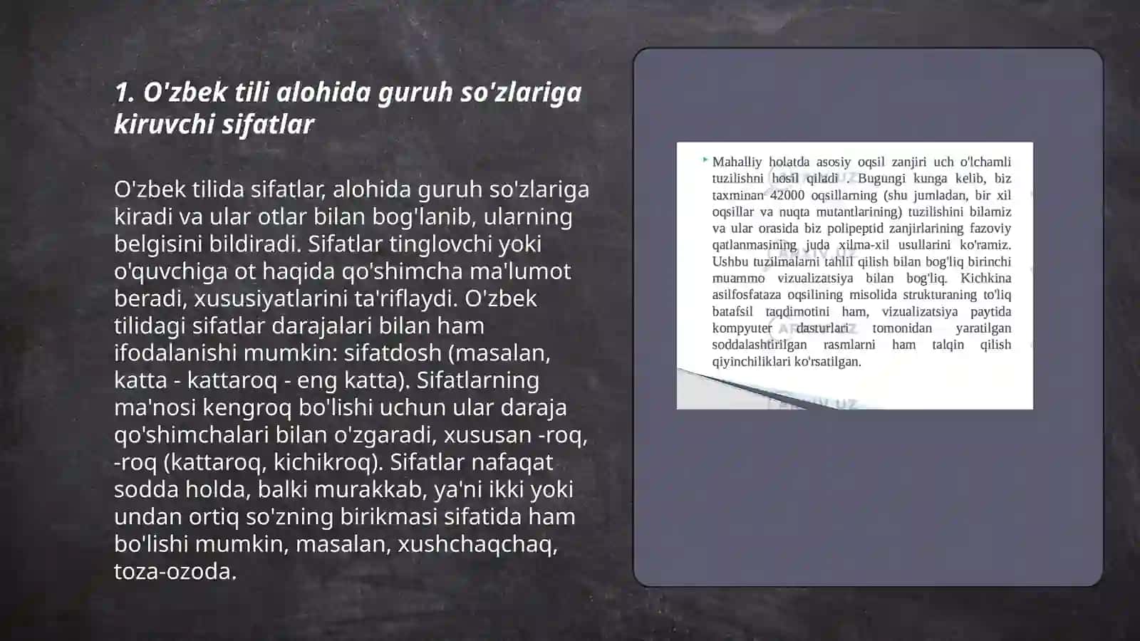 O'zbek tilida alohida guruh so'zlarining o'ziga xos xususiyatlarini o'rganish maqsadida tajriba-sinov ishlarini olib borish 3