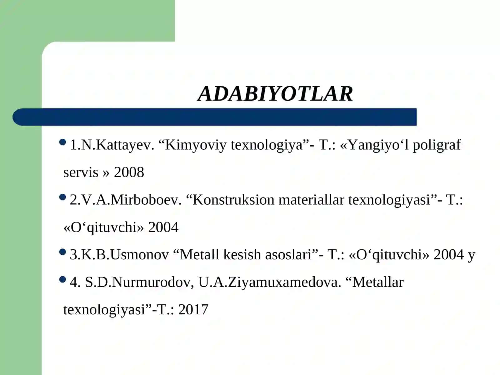 Metallurgiya. Metallarning tasnifi. Qora va rangli metallurgiya.Cho‘yan ishlab chiqarish.Po‘lat ishlab chiqarish 3