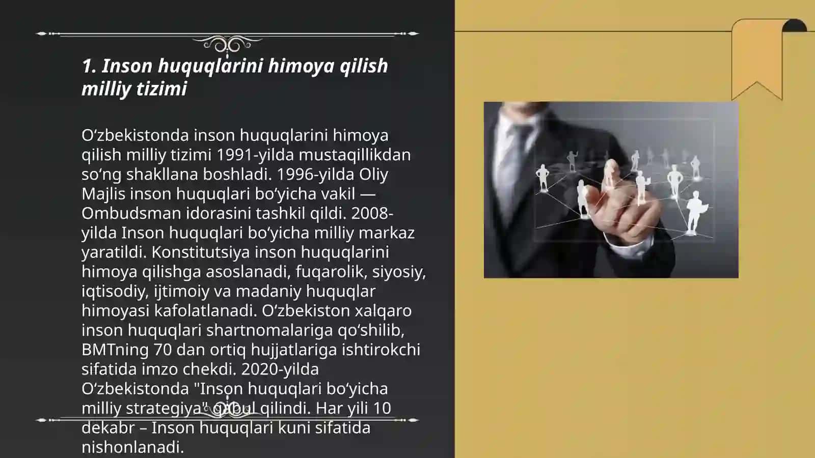 Yangi O'zbekistonda inson haq huquqlari va erkinliklari kafolatlarini yaratilishi 3