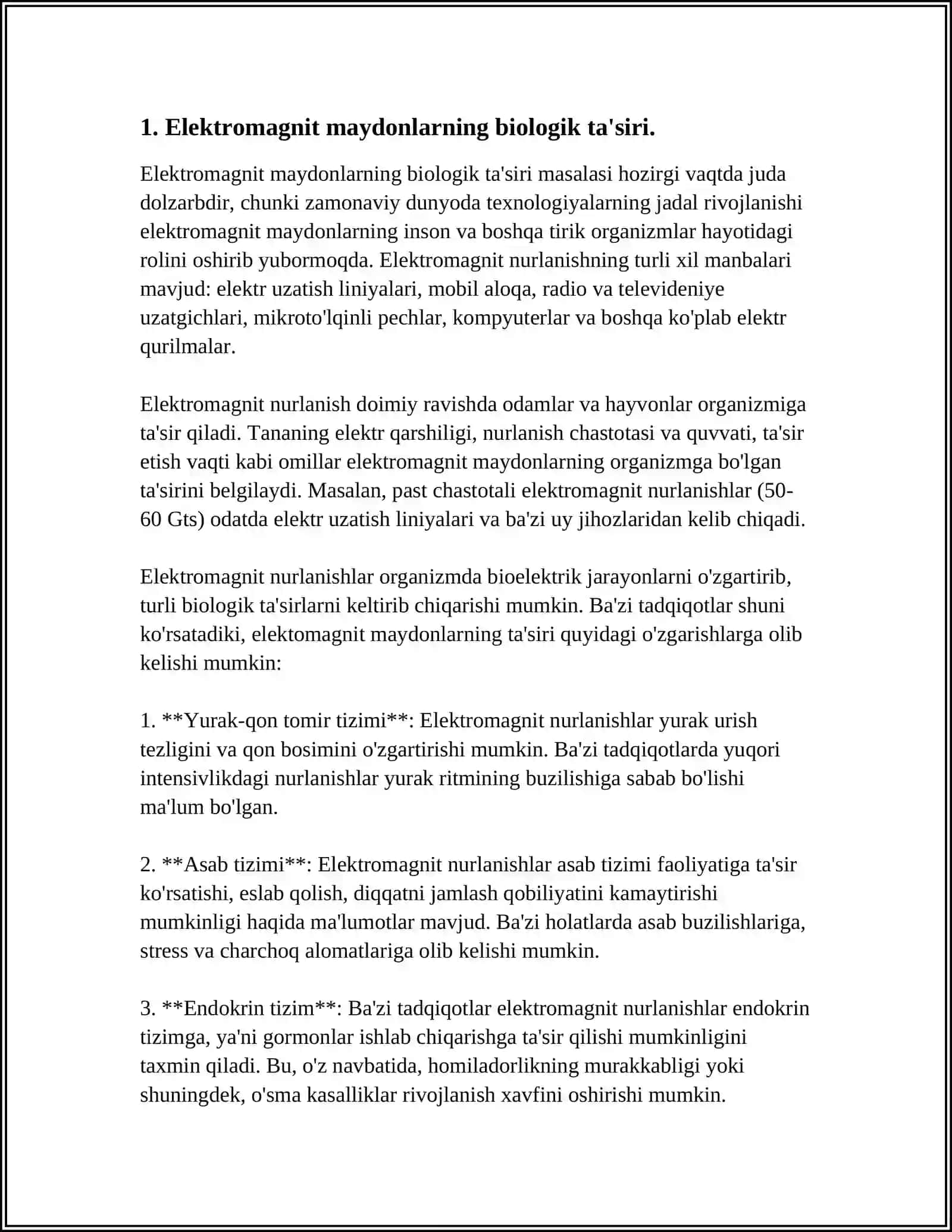 ELEKTROMAGNIT MAYDONINING ORGANIZMGA TASIRI 3