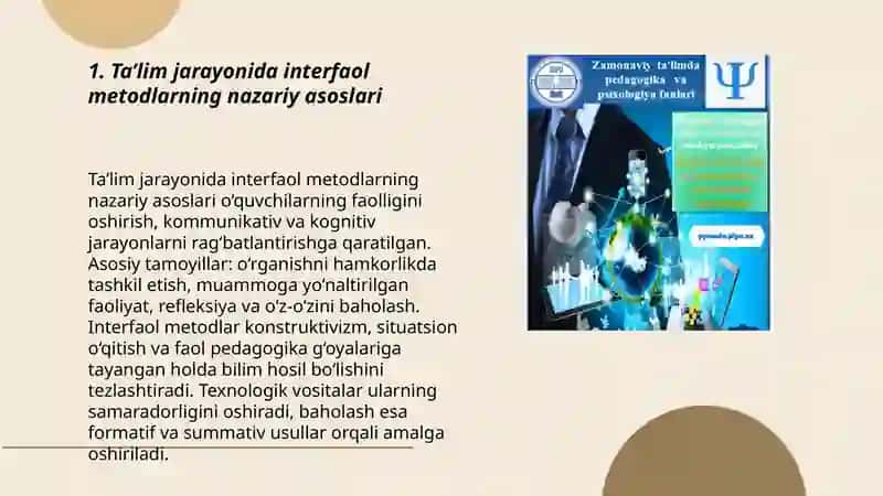 Innovatsion texnologiyalar Ta’lim metodlarini tanlash 3