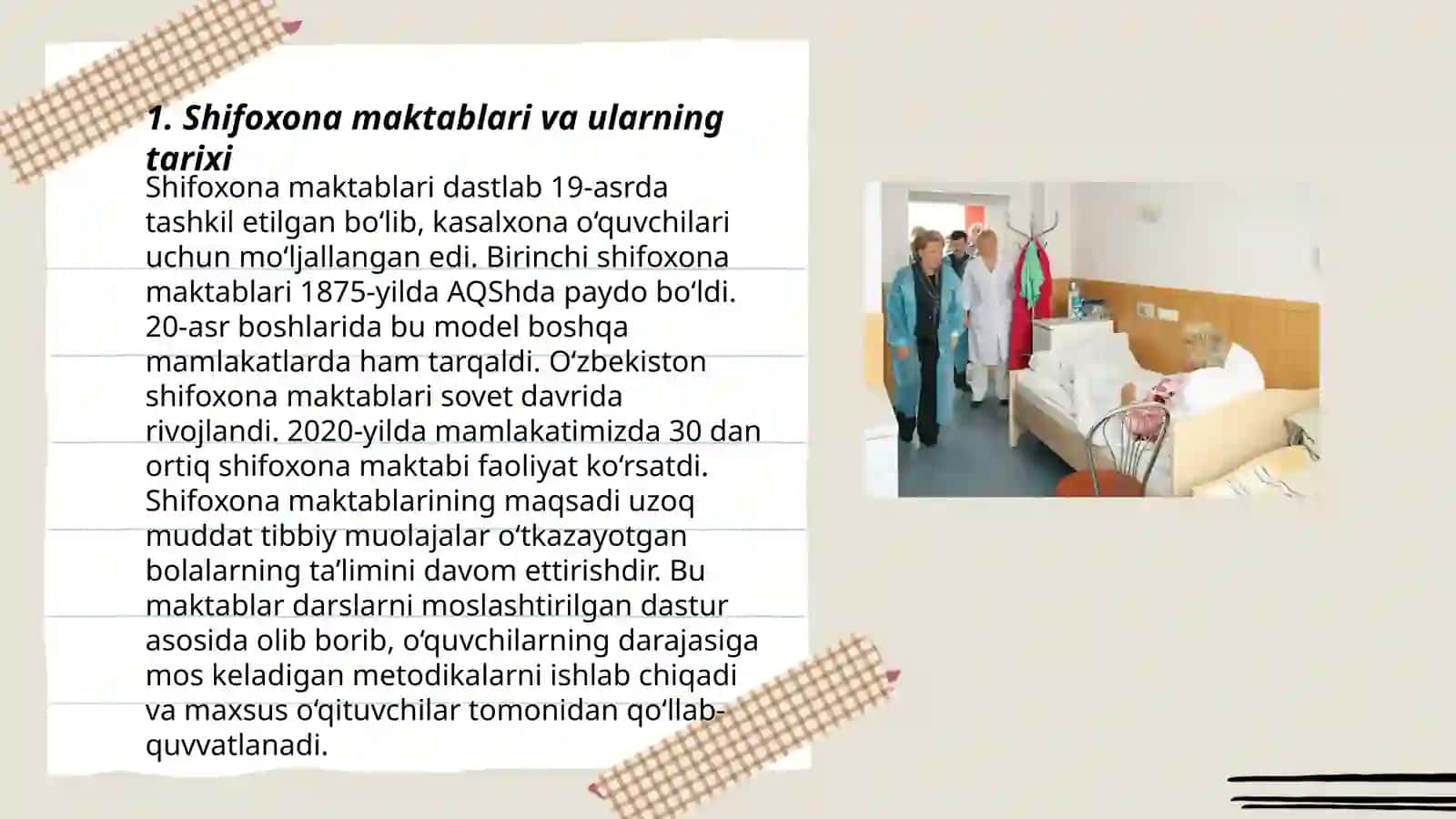 Shifoxona maktablari 3