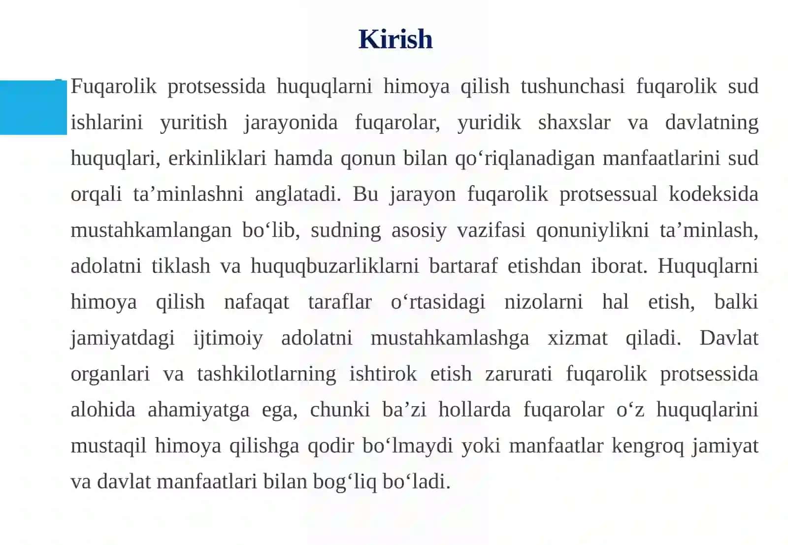Fuqarolik protsessidagi boshqa shaxslarning huquqlarini himoya qiluvchi davlat boshqaruv organlari va tashkilotlar 3