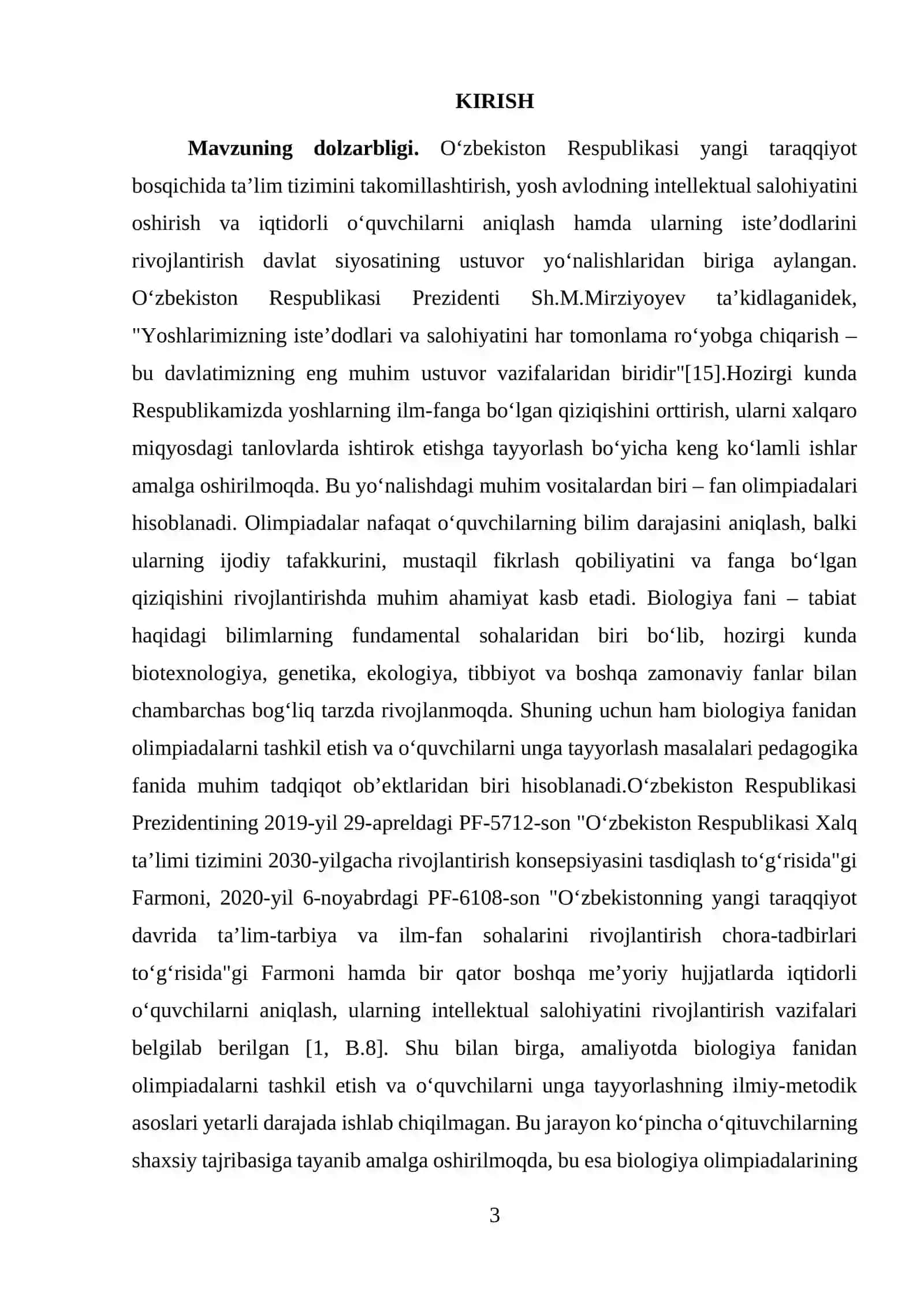 BIOLOGIYA FANIDAN OLIMPIADALARNI TASHKIL ETISH METODIKASI 3