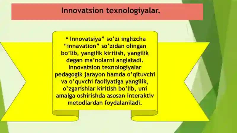 Taqdimot. Geografiya darslarida innovatsion texnologiyalardan foydalanish yoʻllari 3