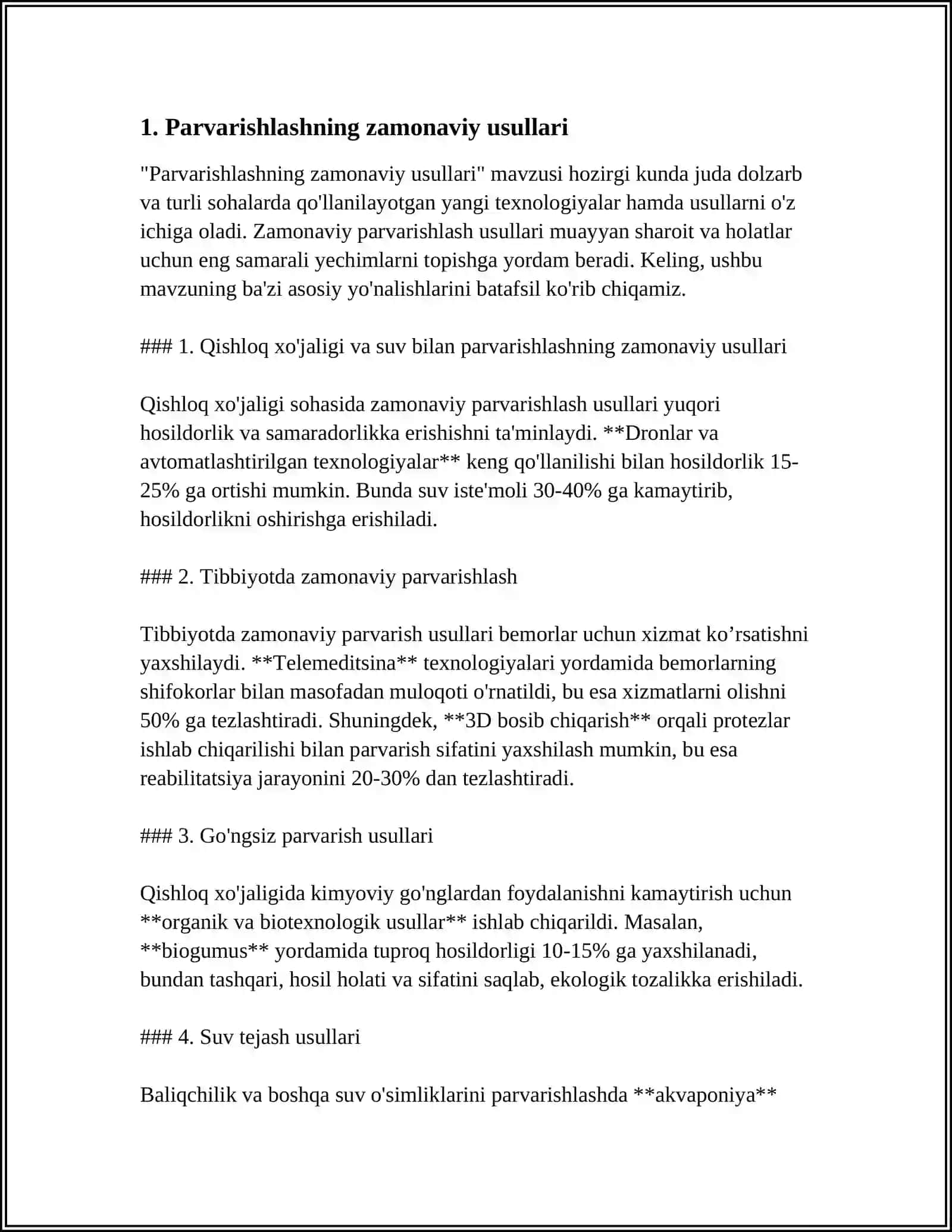 MUSTAQIL ISH Mavzu: HAMSHIRALIK PARVARISH MODELLARINING XORIJIY USULLARI 3