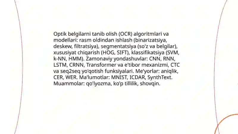 Matinli hujjatlarni Qayta ishlash texnologiyalari 3