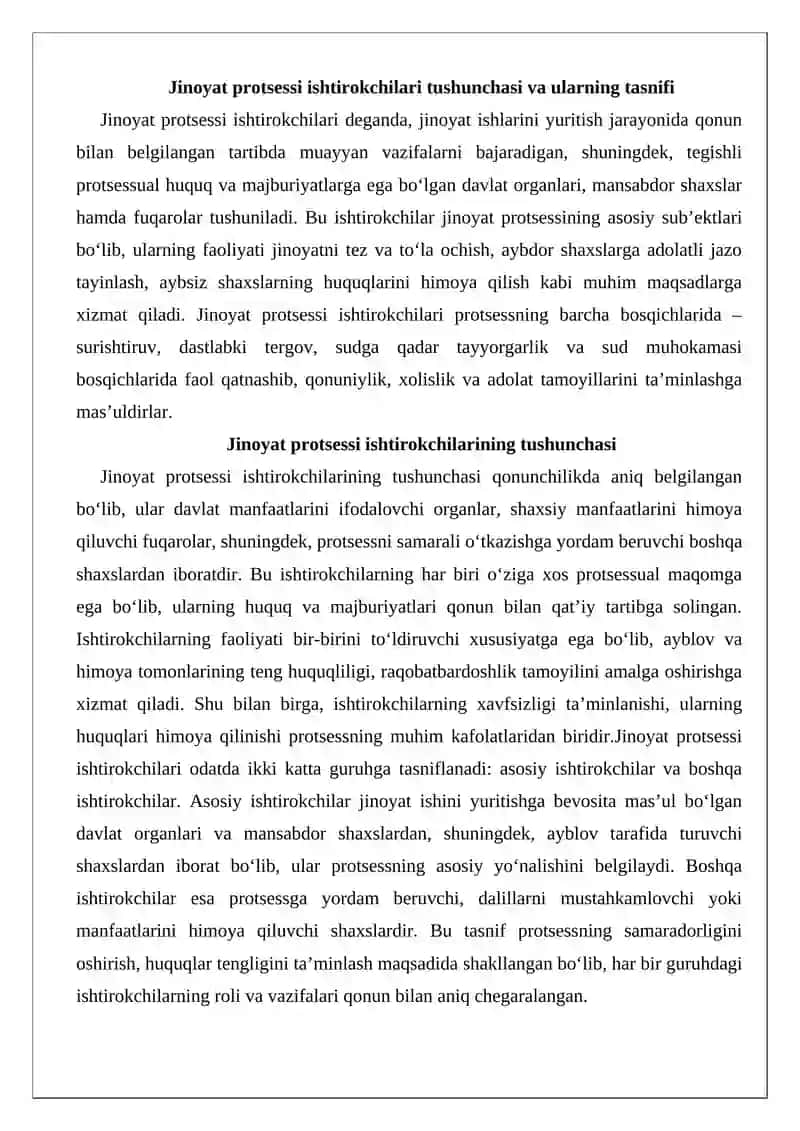 Jinoyat protsessi ishtirokchilarining xavfsizligini ta’minlash 3