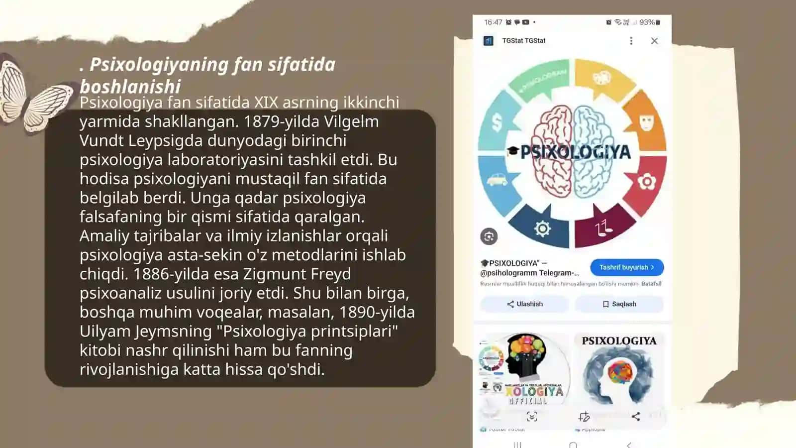 Psixologiyani mustaqil fan sifatida shakillanishi haqida pirzentatsiya yasash 3