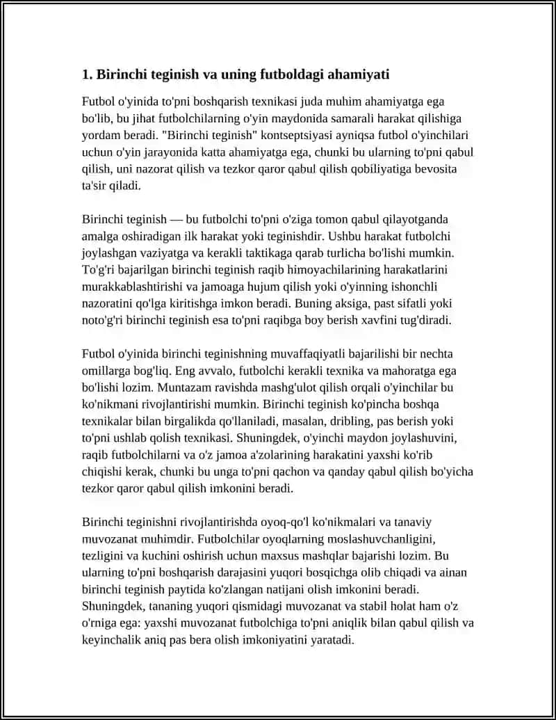 FUTBOL OʻYINIDA TOʻPNI BOSHQARISH TEXNIKASAI 3