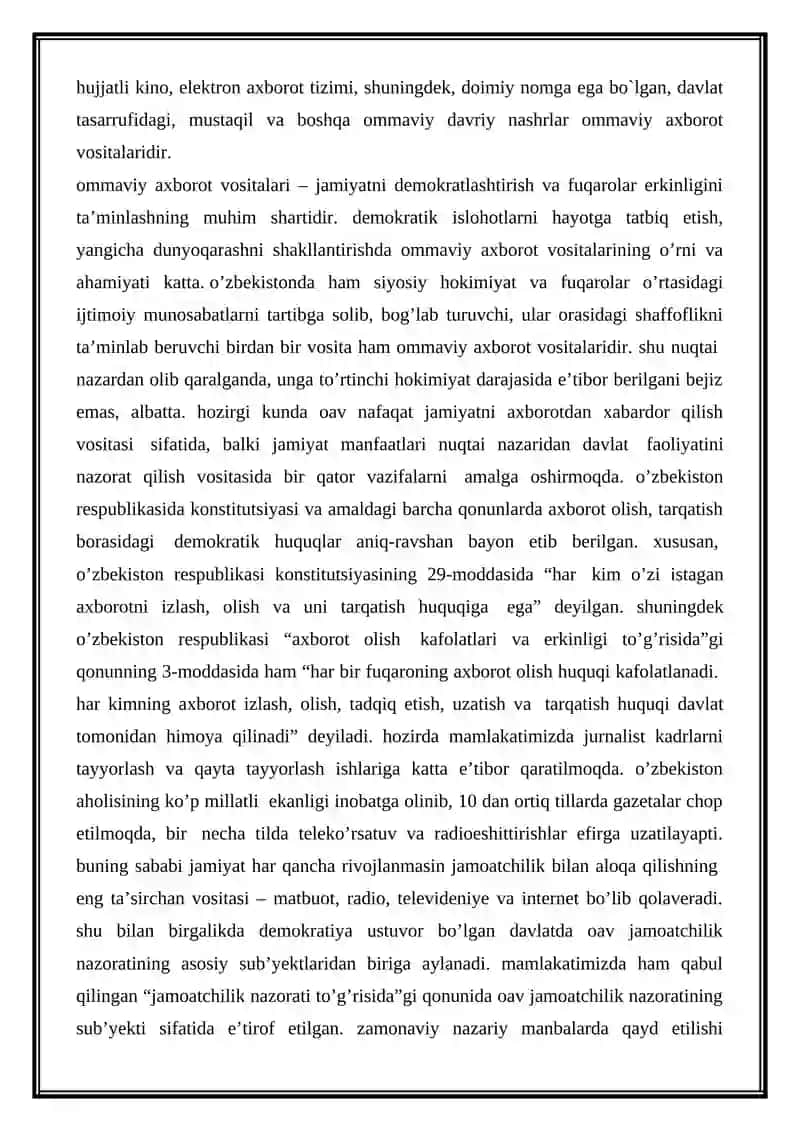 Ommaviy axborot vositalari 3