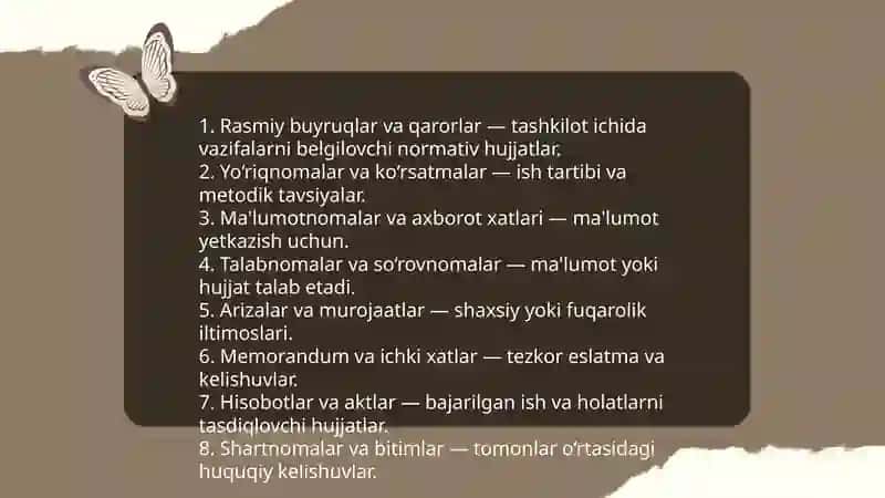 Xizmat yozishmalari 3