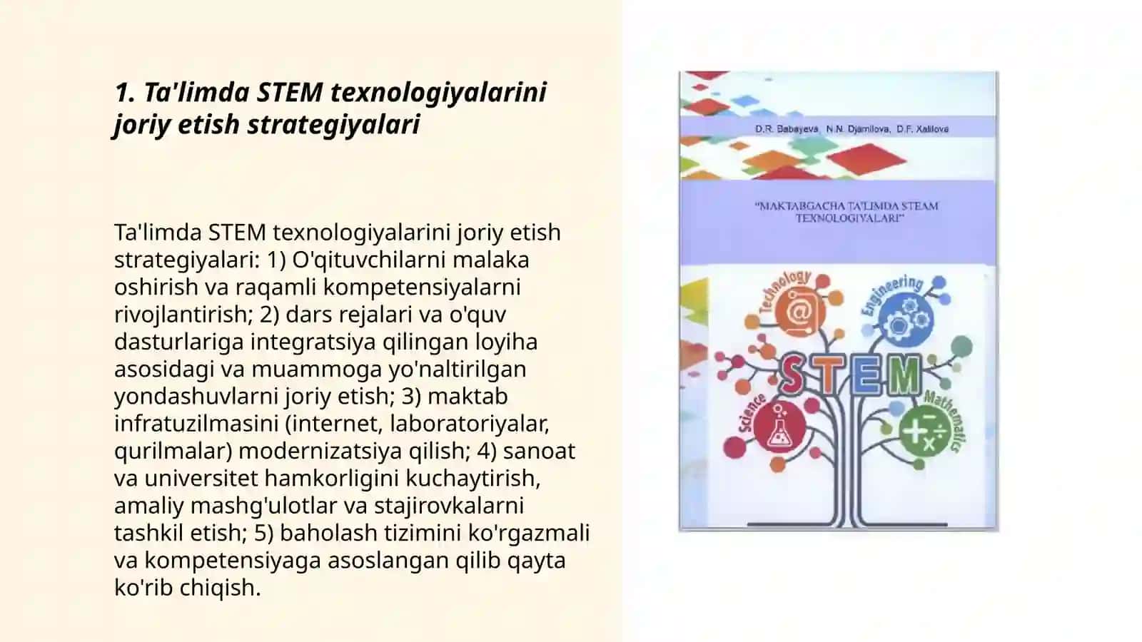 Ta'limda STEM texnologiyalarini joriy etish strategiyalari 3