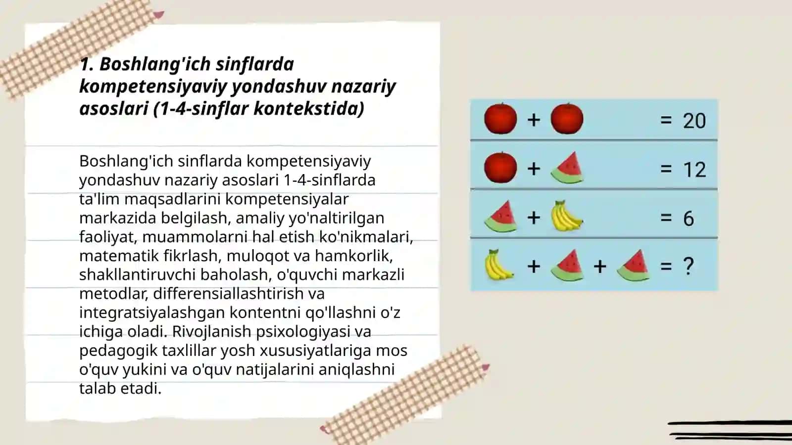 Boshlang'ich sinflarda matematika o'qitishda kompetensiyaviy yondashuv 3