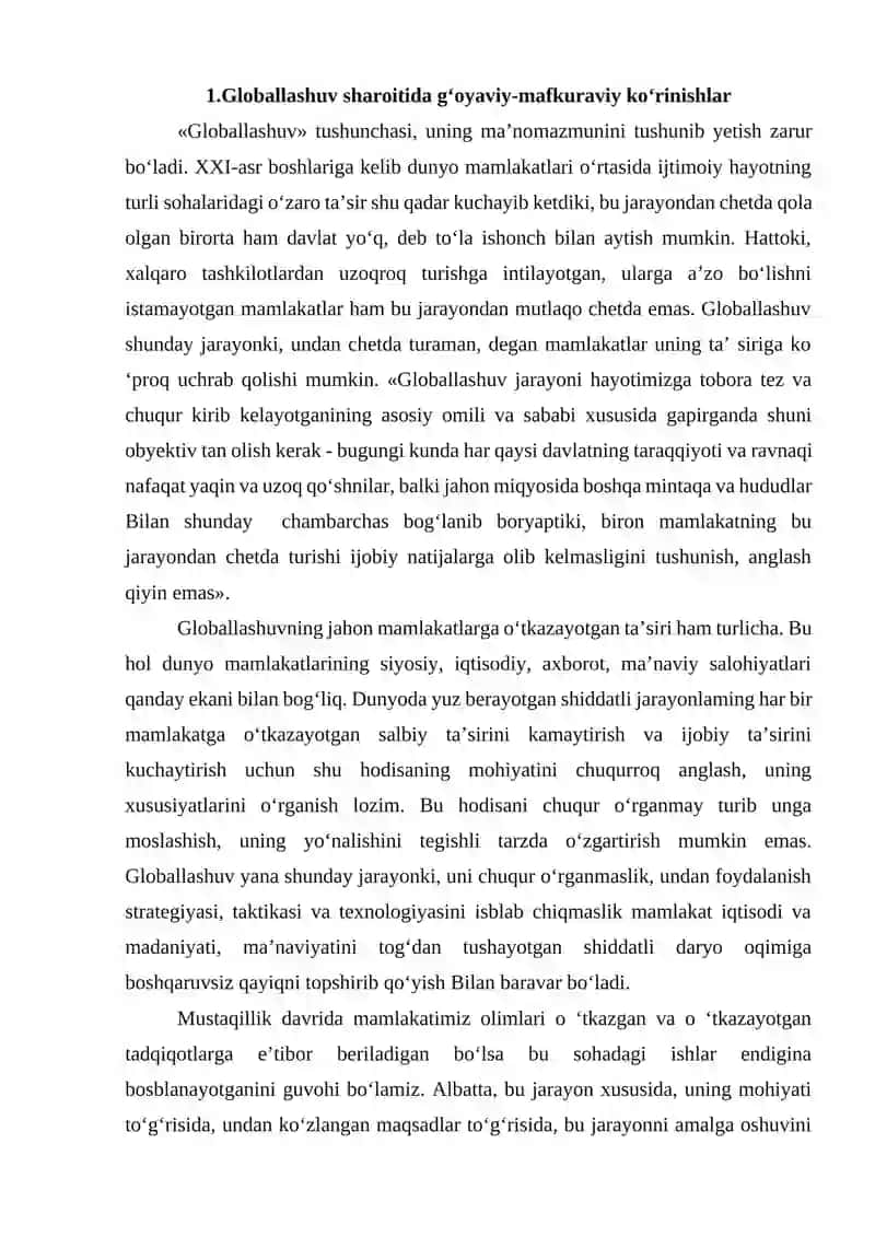 Globallashuv sharoitida turli xil mafkuraviy ko‘rinishlar 3
