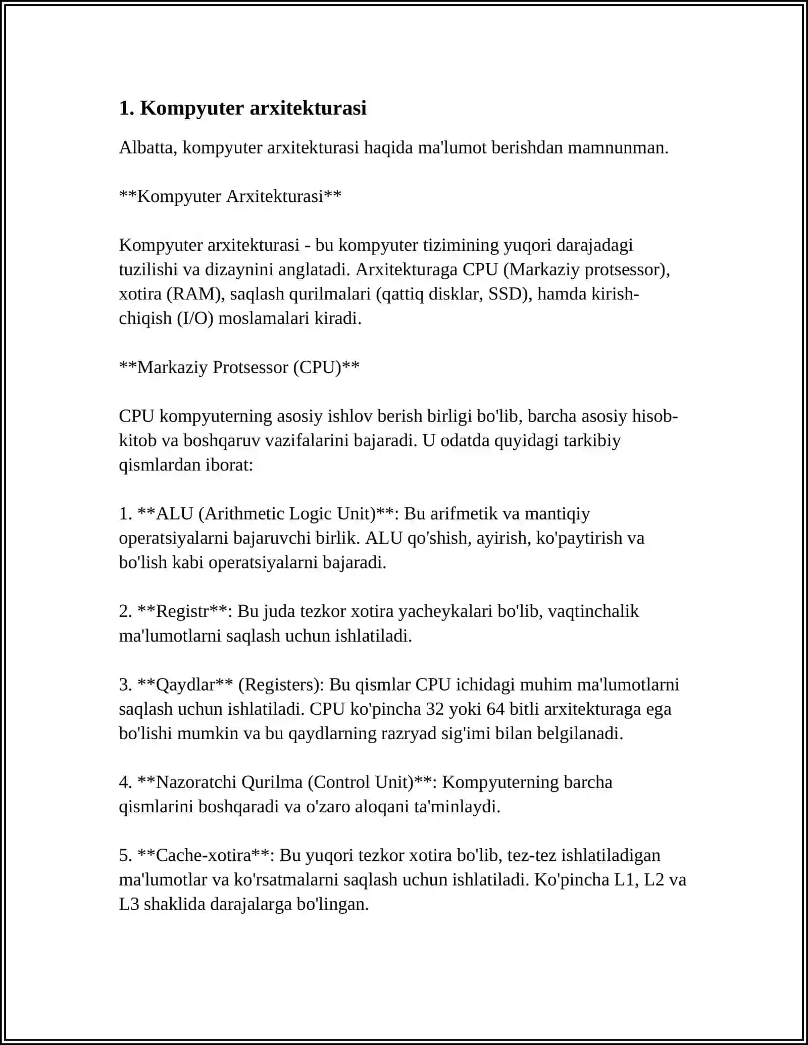 KOMPYUTER TIZIMING TUZILISH TURLARI 3