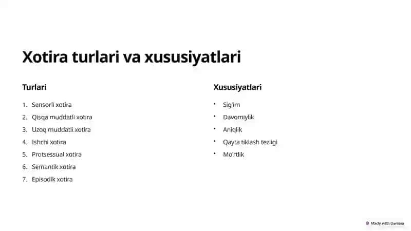 Xotira rivojining asosiy omillari va shart-sharoitlari 3