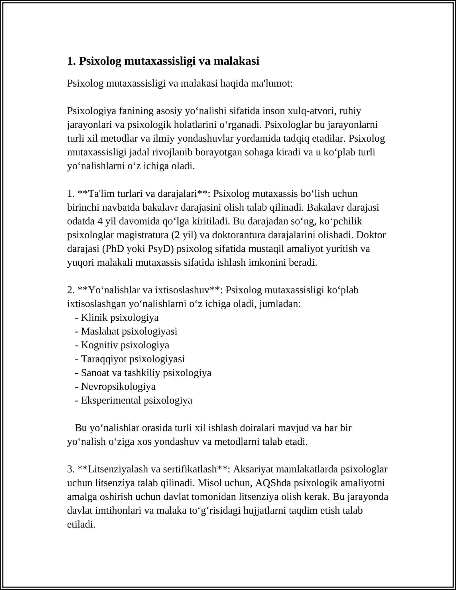 KORREKSION TADBIRLAR OLIB BORADIGAN PSIXOLOGGA QO'YILADIGAN TALABLAR 3