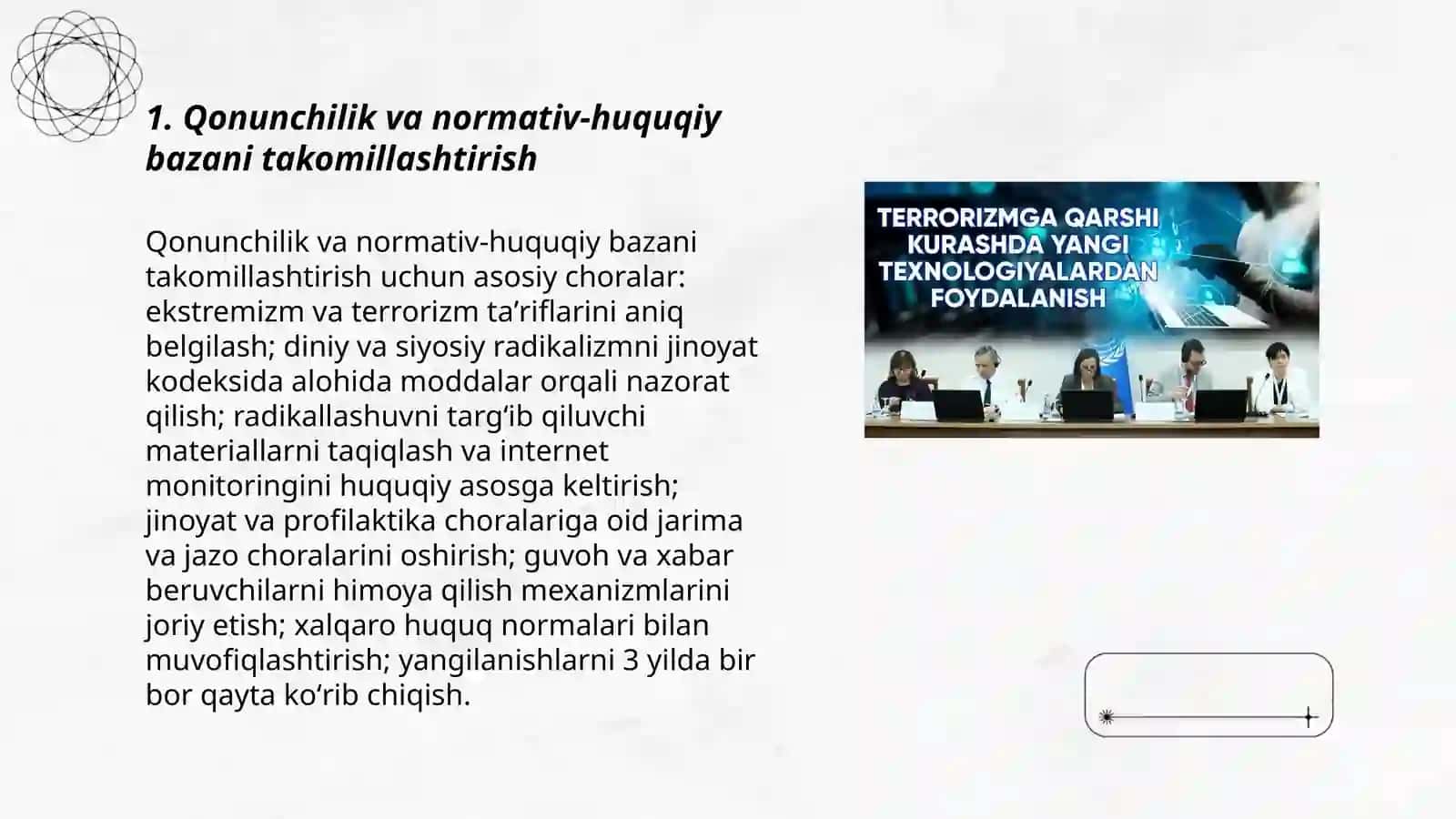 Oʻzbekiston davlat siyosatida radikal oqimlarga qarshi kurashning yoʻnalishlari 3