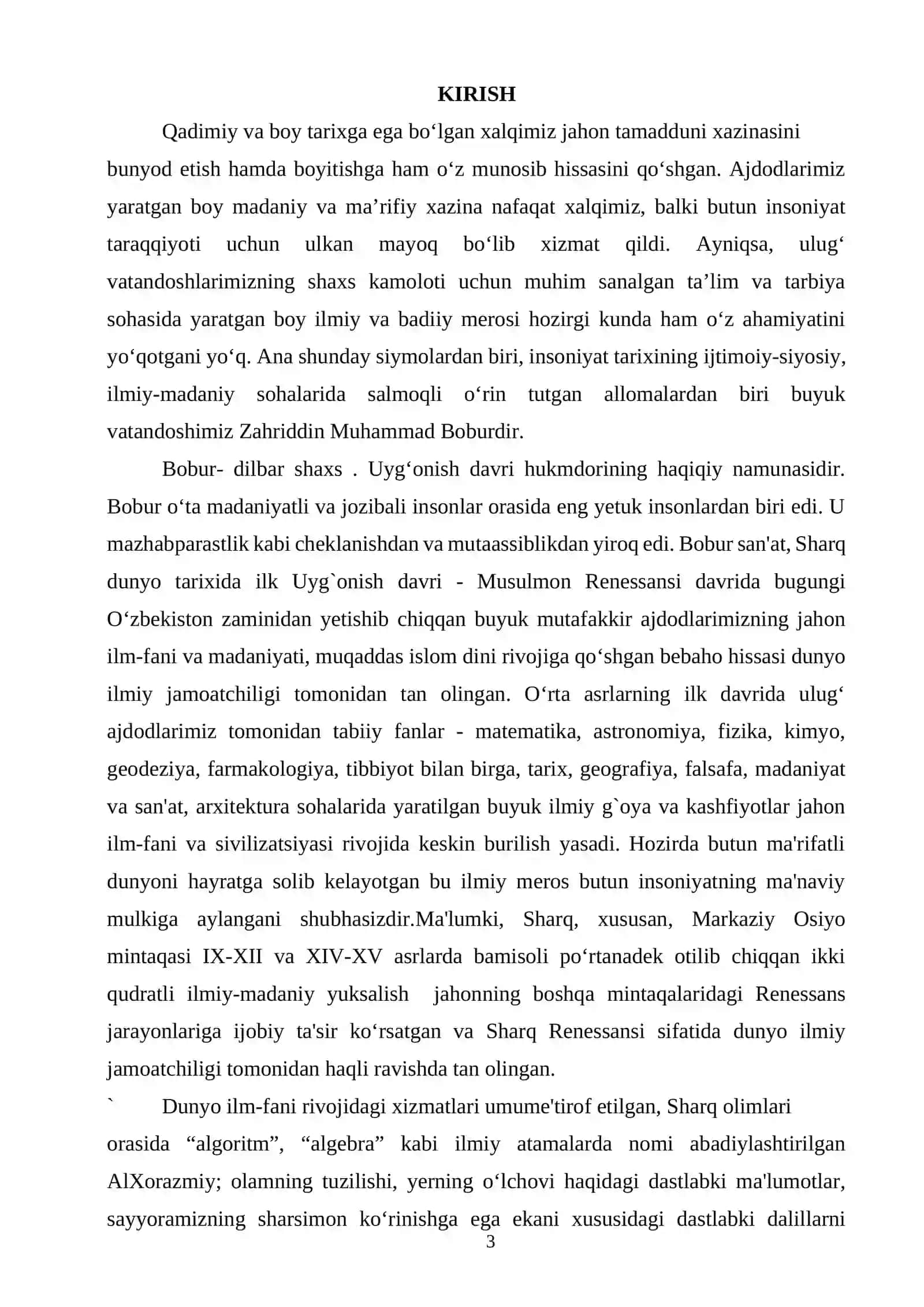 ZAHIRIDDIN MUHAMMAD BOBURNING XATTI BOBURIY HAMDA BOBURNOMA ASARLARI NING TAʼLIMIY TARBIYAVIY AHAMIYATI 3