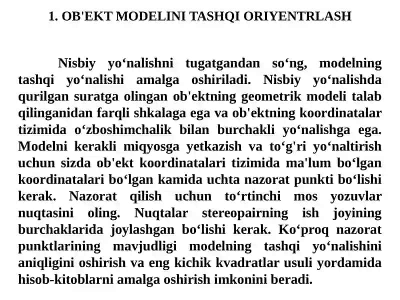Aerofotosuratlarning geodeziya ta’limotifasi 3