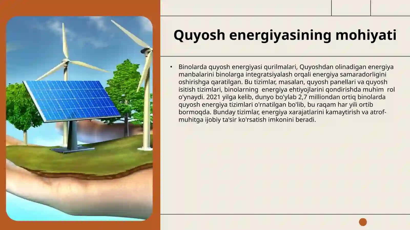 Binolarning quyosh qurilmalari 3
