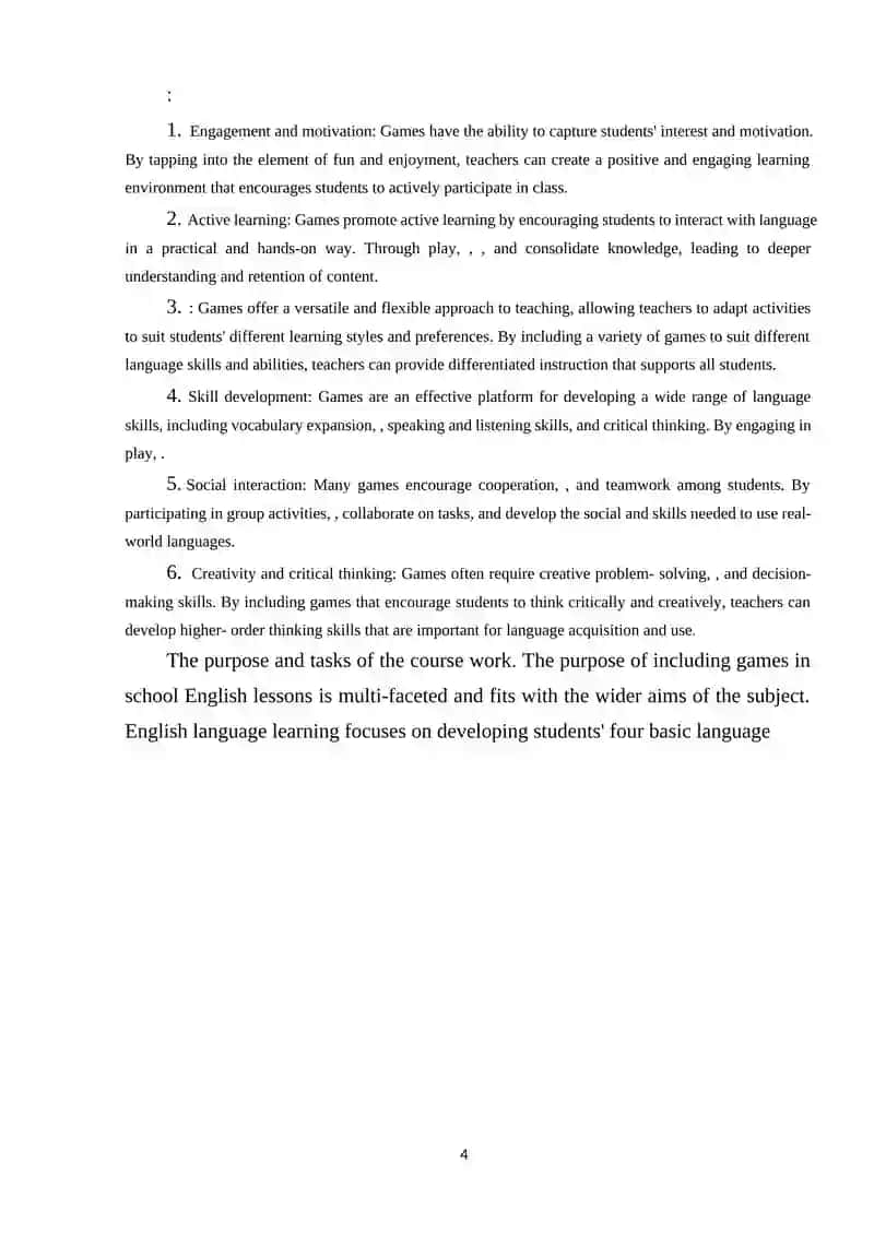 Top 5 games to use in the English Language class 3